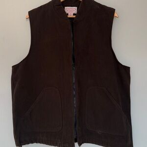 Filson Brown Zip-Up Vest
